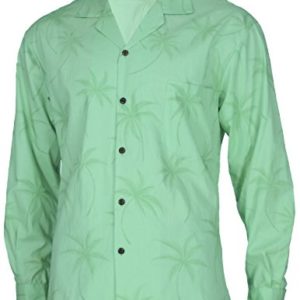 Long Sleeves Beach Palms Hawaiian Shirt